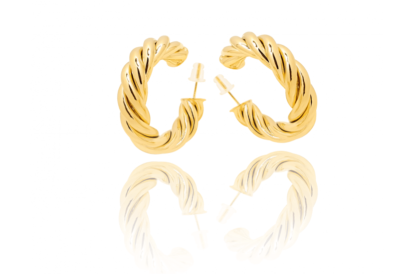 Σκουλαρίκια Chamomile Ασήμι σε Χρυσό χρώμα